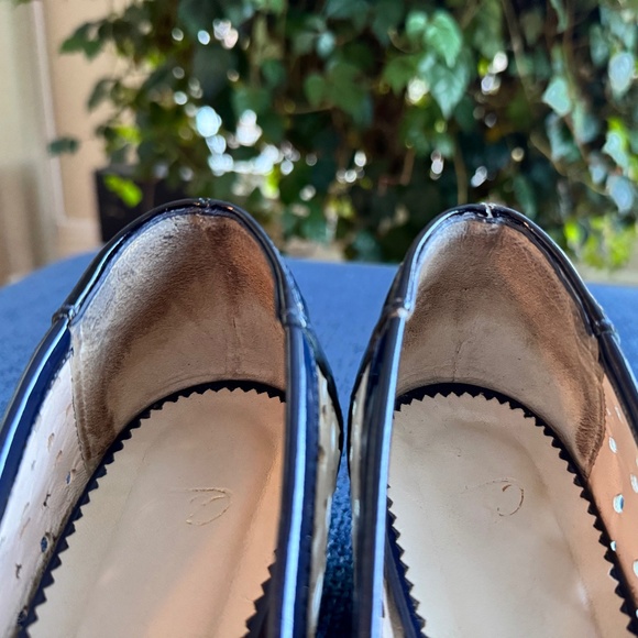 Passo Navy + White Leather Block Heel Pumps 8.5 Comfortable Office-Friendly - Picture 8 of 10